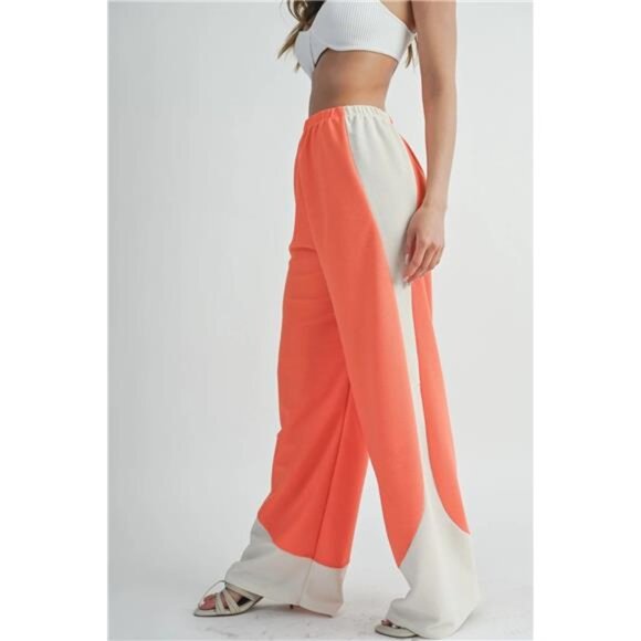 Two Toned Wide Leg Pants - Picture 7 of 9